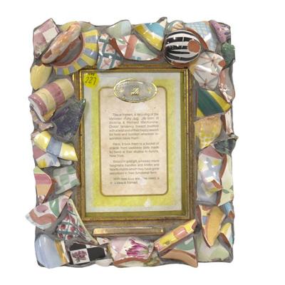 RARE MACKENZIE-CHILDS CERAMIC POTTERY ONE OF A KIND FRAME