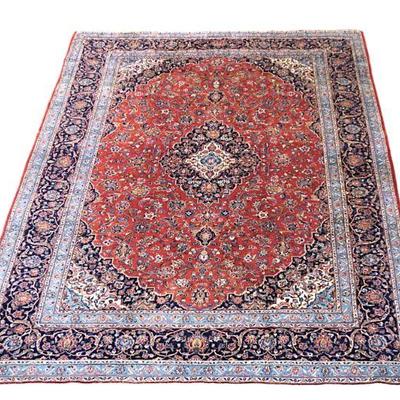 LARGE HAND KNOTTED PERSIAN KASHAN 9'11" x 13'3"