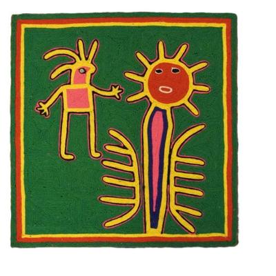 VINTAGE HUICHOL INDIAN YARN ART