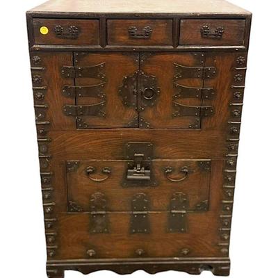 ANTIQUE KOREAN ELM TANSU CABINET