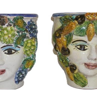 PAIR ITALIAN POTTERY JARDINIERES