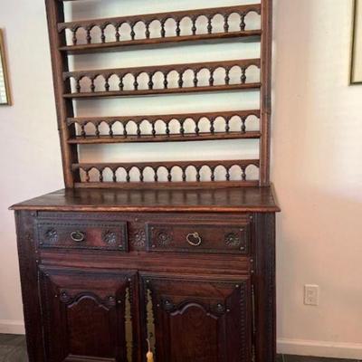 Rare French 18th Century Vaissellier Cupboard