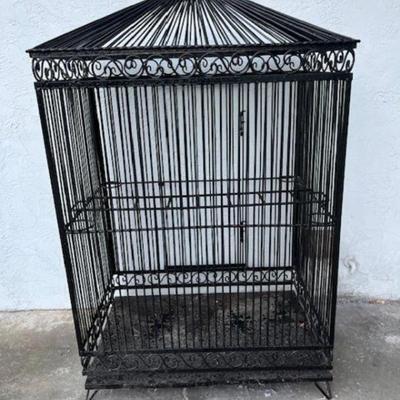 Wrought iron bird cage