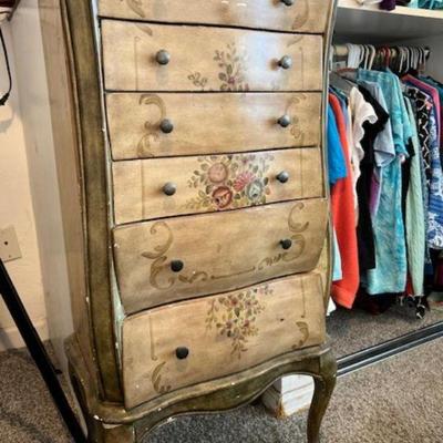Handpainted jewelry armoire