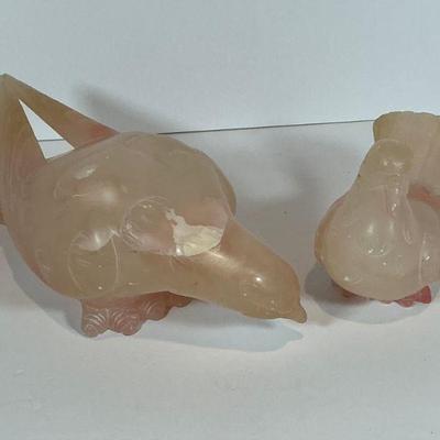 Carved Quartz Birds
