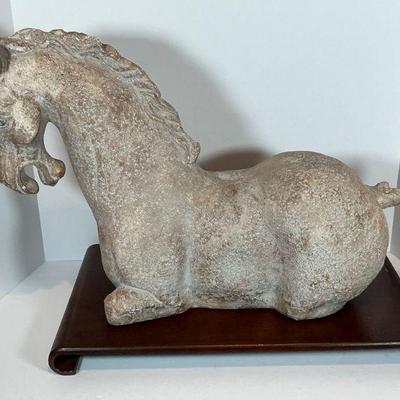 Vintage Tang Horse Sculpture Durastone