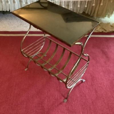 $52 granite top side table 22"H 18"L 10"W