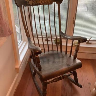 $65 wooden rocking chair