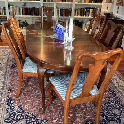 $495 for dining table & chairs OR SOLD- chairs only, table still for sale $320 for 8 chairs, $250 for the table 29"H 41"W...