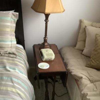 SOLD-$95 small drop leaf table 22"H 24"L 12"to 26" open W