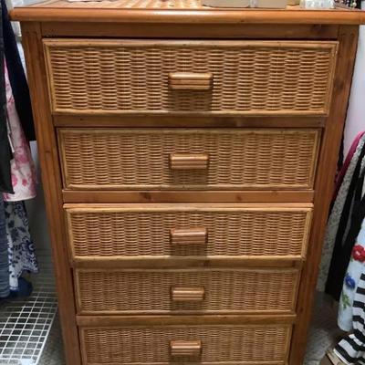 $219 Pier 1 Wicker 5 drawer (2 matching too) 46:H 31"L 18"depth