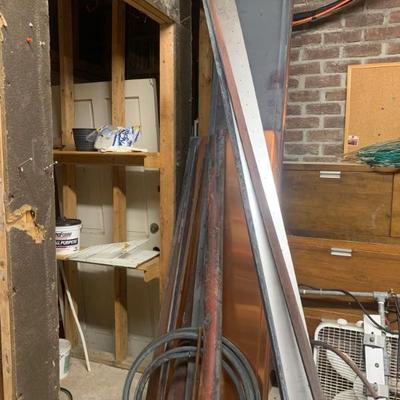 $75 Copper piping, copper shingle sheets, and pvc pipes