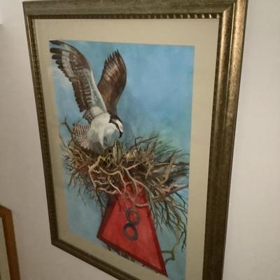 $295 Maggie Arndt Osprey in nest 36"H 28"W 