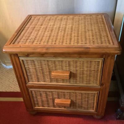 $49 Pier 1 wicker 2 drawer night stand (2 matching too) 22"H 21"L 18"depth