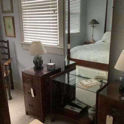 foyer piece/vanity with mirror and glass shelf 69"H 27"L 13"depth