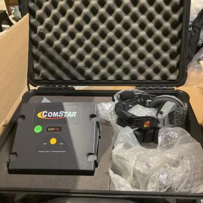 $495 Comstar Eartec wireless intercom, 4 sets of headphones 