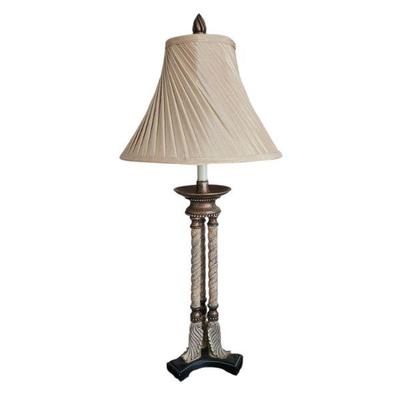 One of a pair of lamps in master bedroom