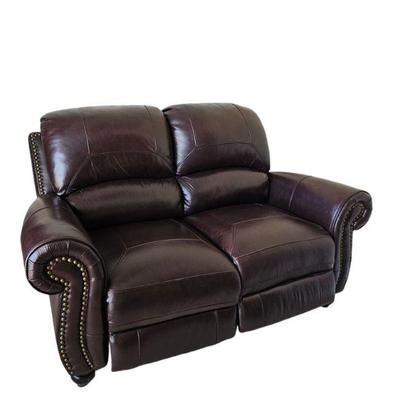 Leather loveseat recliner