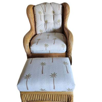 Rattan chair and ottoman matching sofa