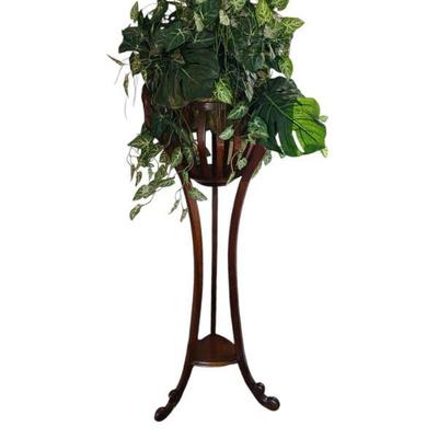 Wooden plant stand with Greenery