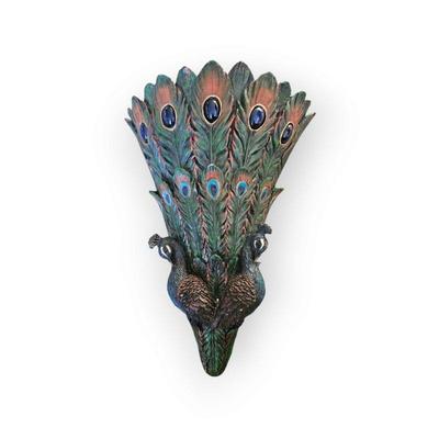 Peacock wall sconce