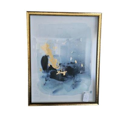 102 abstract framed art in master bedroom
