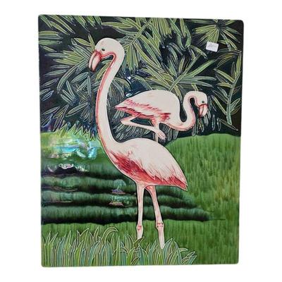 Flamingo wall plaque