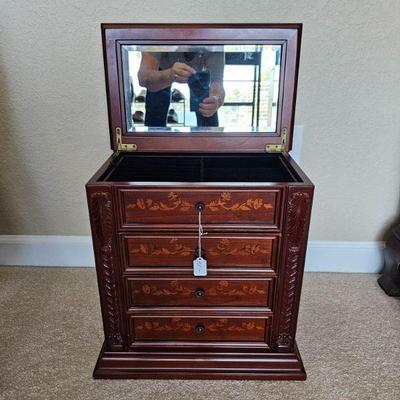 Dresser top jewelry box