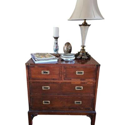 Four drawer chest with Oriental design