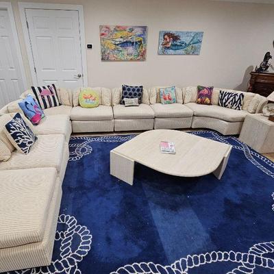 8-piece modular sectional including ottoman