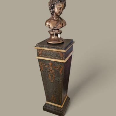 Pedestal and bust statue
