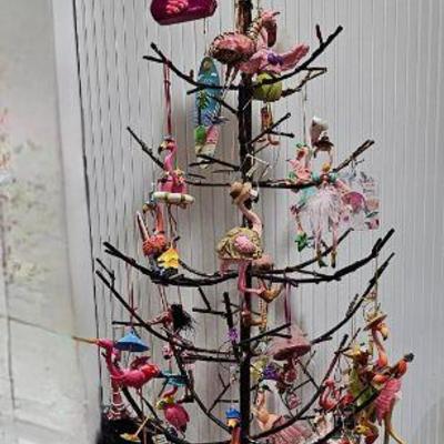 Flamingo Christmas ornaments tree not for sale