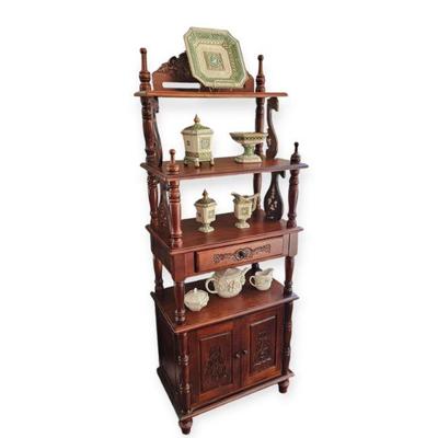 Antique step back cupboard