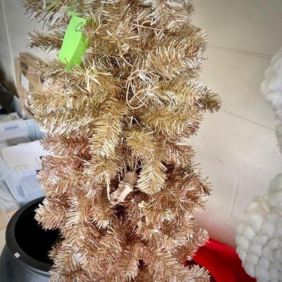 Rose gold artificial Christmas tree