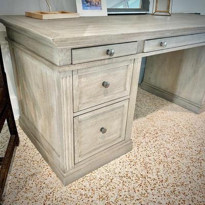 Pottery Barn "Livingston" Executive Desk in Seadrift finish