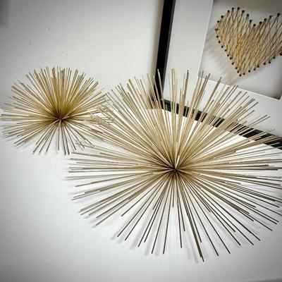 Metal, MCM-style sea urchin decor