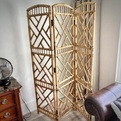 Vintage bamboo room screen