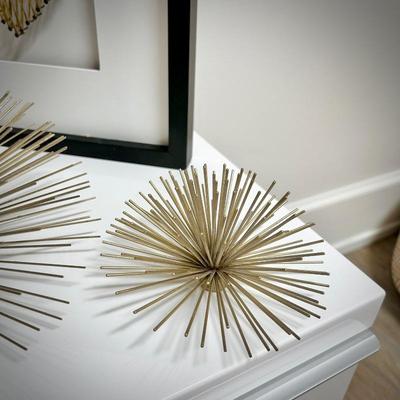 Metal, MCM-style sea urchin decor