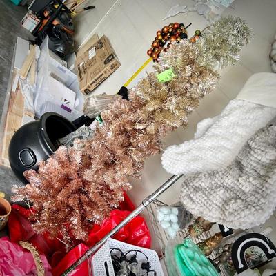 Rose gold artificial Christmas tree