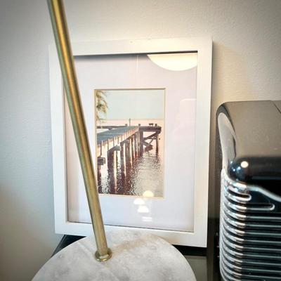 Modern table lamp with marble base
