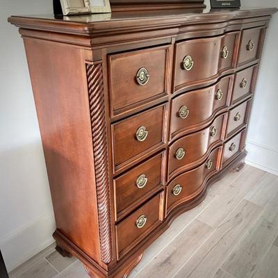 Stanley 12-drawer dresser and mirror