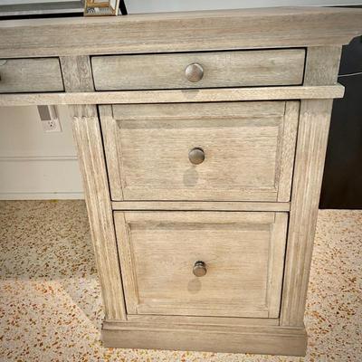Pottery Barn "Livingston" Executive Desk in Seadrift finish