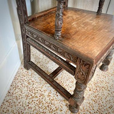 Antique carved wood chair