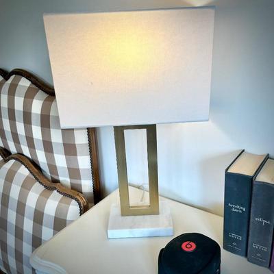 Modern table lamp with marble base