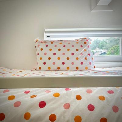 Matching linens for FOUR twin bunk beds (sorry, bunk bed system is not for sale)