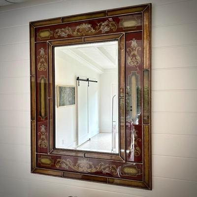 Red Italian-style mirror