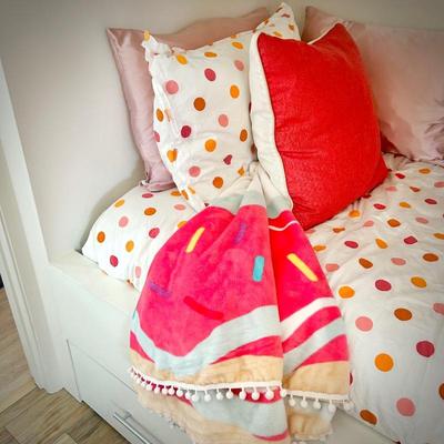 Matching linens for FOUR twin bunk beds (sorry, bunk bed system is not for sale)