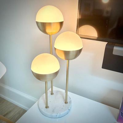 Modern table lamp with marble base