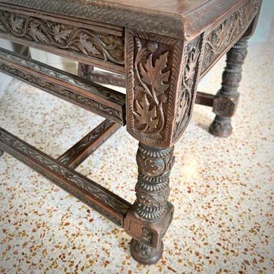 Antique carved wood chair