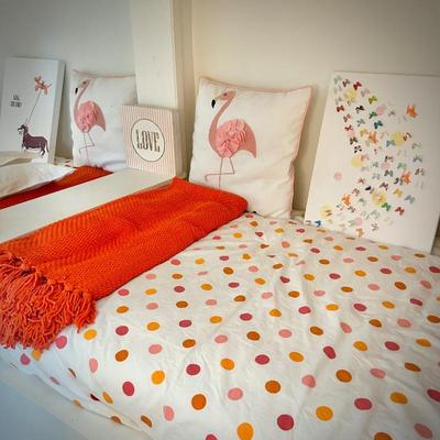 Matching linens for FOUR twin bunk beds (sorry, bunk bed system is not for sale)